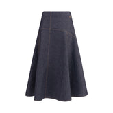 Denim midi skirt